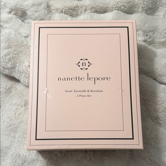 Nanette Lepore Tan and Black Plaid Scarf and Earmuff Set - Picture 2 of 8